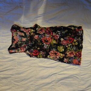 Almost famous sheer tank top. Floral.  Size L (runs small)